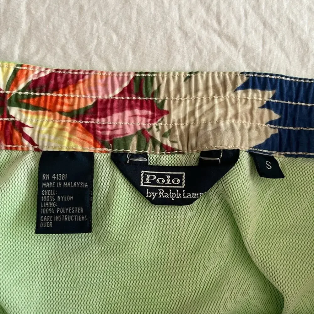 Polo Ralph Lauren Swim Trunks Board Shorts Color Lime Size S - Picture 3 of 8
